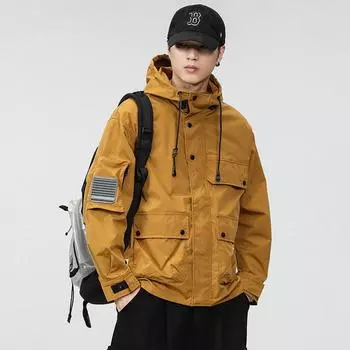 Куртка Tooling Jacket Мужская свободная повседневная куртка Мужская модная куртка с капюшоном Mountain M грязно-белый