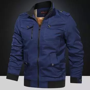 Куртка Tooling, мужская, свободного покроя, большого размера, осенне-зимняя, с несколькими карманами, военная форма, хлопковая, красивая, с воротником-стойкой, повседневная куртка M хаки