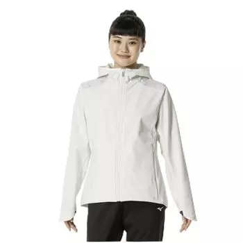 Куртка Training Wear Tech Shield ветрозащитная эластичная водоотталкивающая 32MCB860 [Mizuno] женская, цвет не совсем белый