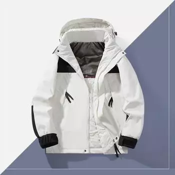 Куртка три в одном, мужская и женская, съемная куртка, осенне-зимний утепленный ветрозащитный альпинистский костюм S чёрный