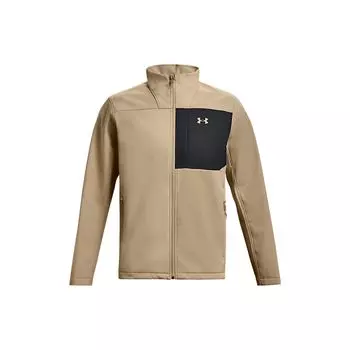 Куртка Under Armour с длинным рукавом и воротником-молнией, мужская куртка цвета хаки 1371586-299 L