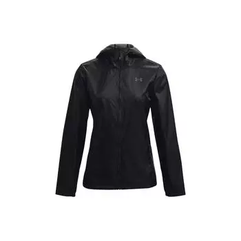 Куртка Under Armour Solid Color с капюшоном и застежкой-молнией с длинным рукавом, женские куртки, черная 1321443-003 XS