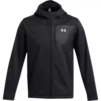 Куртка Under Armour Storm ColdGear® Infrared Shield 2.0 водонепроницаемая ветрозащитная с капюшоном и длинным рукавом, мужские куртки, черная 1371587-002 2XL