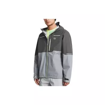 Куртка Under Armour UA Fish Elite с логотипом и цветными блоками, дышащая, с капюшоном и длинными рукавами, мужская, серая 1385273-025 XL