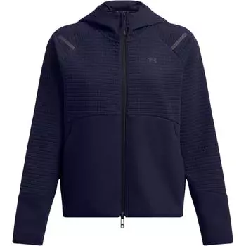 Куртка Under Armour Unstoppable Freedom Series с логотипом в клетку, на молнии с длинным рукавом, женская, темно-синяя 1389842-410 L