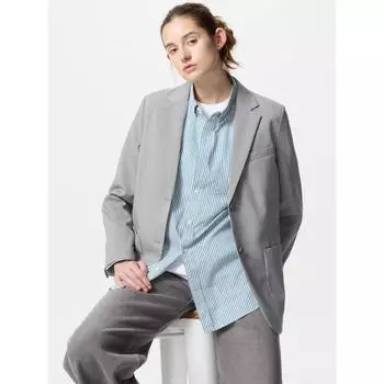 Куртка Uniqlo Admiration свободного кроя 03 GRAY/WOMEN XS