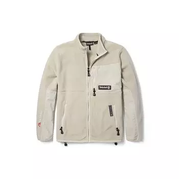 Куртка унисекс с логотипом из флиса Timberland, спортивная куртка с воротником-стойкой, песочного цвета A5VJ5-CY2 XL