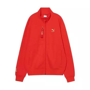 Куртка унисекс с вышитым логотипом Puma и воротником-стойкой на молнии 621829-05 M
