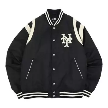 Куртка университетская джемпер стадион MLB Cooperstown NYM черный XL NYLON VARSITY NEYMETCO BLK [New Era]