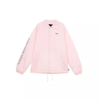 Куртка Vans Letter Print Polo Collar с длинными рукавами, унисекс, светло-розовая VN0002MUXZV S