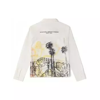 Куртка Vans Letter Print с длинным рукавом Женская куртка Кремовый VN0A5LNSYQ8 XS