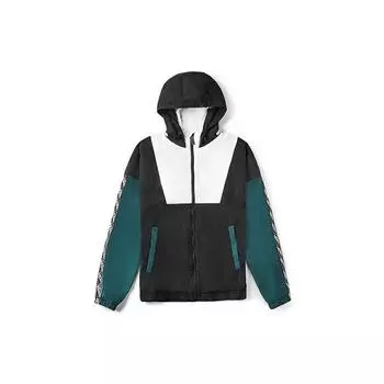 Куртка Vans Sport с капюшоном и лентой с логотипом Куртки унисекс Черный Зеленый VN0A4MLABLK S