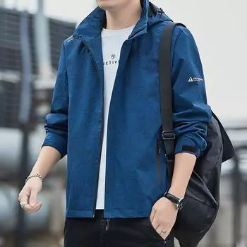 Куртка Весна и осень Куртка мужская ветрозащитная и водонепроницаемая съемная куртка Мужская камуфляжная куртка M чёрный