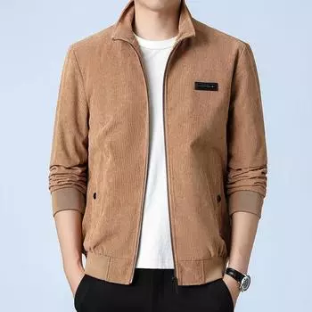 Куртка Весна и Осень Повседневная Свободная Куртка Теплая Стоячая Куртка M чёрный