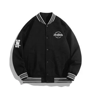 Куртка в бейсбольном стиле для мужчин и женщин на весну и осень, новый стиль, американская модная брендовая вышитая буква, свободная повседневная универсальная куртка M