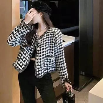 Куртка в сетку Thousand Bird женские кардиганы однотонный свитер новая весна осень короткая куртка универсальная мода темперамент топ тренд one size чёрный