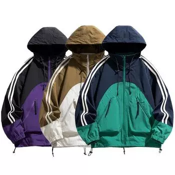 Куртка в стиле пэчворк цвета допамина, мужская, осенняя, в горном стиле, рабочая, уличная, куртка в парном стиле M
