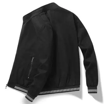 Куртка весенне-осенняя повседневная мужская куртка на молнии с воротником мытое пальто L