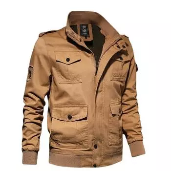 Куртка весна и осень новая куртка большого размера Air Force One из чистого хлопка стираная военная рабочая куртка с плечами для мужчин M