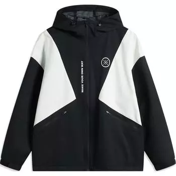 Куртка-ветровка Li Ning Wade Series Loose Letter Мужские куртки Черный AFDV027-1 S
