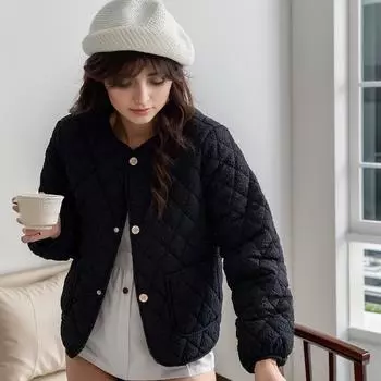 Куртка Xiaoxiangfeng, темперамент, сладкий ветер, короткая, утепленная, осенне-зимняя, с длинными рукавами, женская одежда M белый