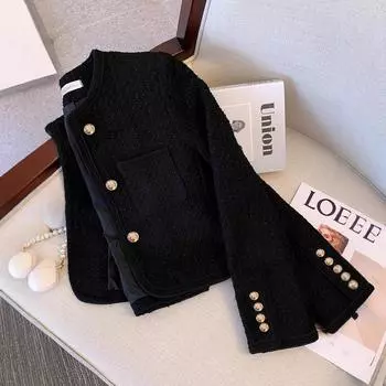 Куртка женская осень и зима новая весна и осень элитный знаменитый темперамент короткий костюм S