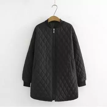 Куртка женская парка одежда свободное зимнее пальто женская ветровка на молнии верхняя одежда XXXL зелёный