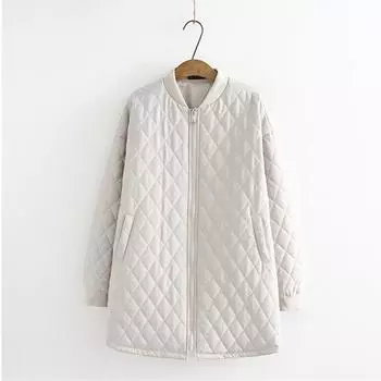 Куртка женская парка одежда свободное зимнее пальто женская ветровка на молнии верхняя одежда XXXL белый