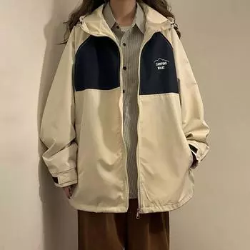 Куртка женская, повседневная спортивная куртка с капюшоном большого размера, куртка с длинными рукавами на молнии S белый