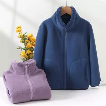 Куртка зимняя школьная детская флисовая толстая теплая подростковая верхняя одежда для мальчиков и девочек ветрозащитное повседневное уютное пальто 18 19 20 лет топы 110cm