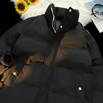 Куртки больших размеров для мужчин среднего и молодого возраста, топы, одежда на хлопковой подкладке, утепленные и теплые, для пар мужчин и женщин одного стиля M синий