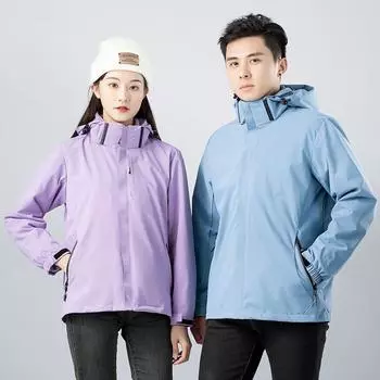 Куртки для активного отдыха для мужчин и женщин, модная одежда для альпинизма, три в одном съемные бархатные, утолщенные и теплые зимние куртки для пар M