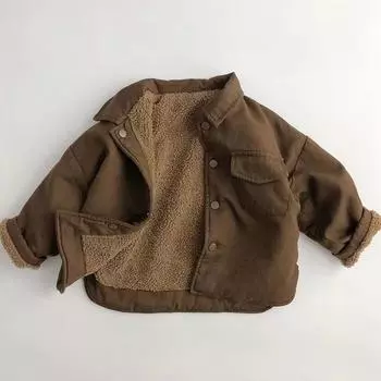 Куртки для мальчиков Флисовые детские пальто Модная детская верхняя одежда Зима Осень 100cm