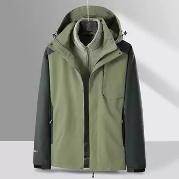 Куртки для мужчин и женщин, осенне-зимняя верхняя одежда три в одном, съемная ветрозащитная, одежда для тибетского альпинизма, групповые мероприятия L