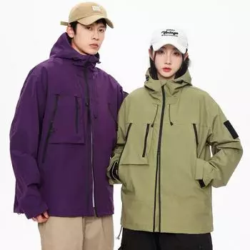 Куртки для мужчин и женщин, свободные ветрозащитные куртки с капюшоном для пар, повседневные универсальные куртки и топы на весну и осень S