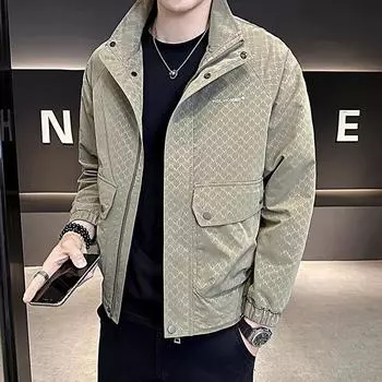 Куртки для мужчин на весну и осень, новые модели, красивые и высококачественные мужские повседневные куртки с воротником-стойкой и осенние топы M