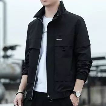 Куртки для мужчин весна и осень новые тонкие красивые топы универсальная повседневная мужская одежда M