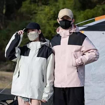 Куртки для пар Мужские и женские куртки Весенние новые повседневные куртки с капюшоном для активного отдыха Альпинизм Кемпинг Спортивная одежда Молодежная куртка XS