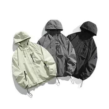 Куртки для походов и кемпинга на открытом воздухе для мужчин и женщин весна и осень новые модные брендовые пары универсальные куртки с капюшоном S