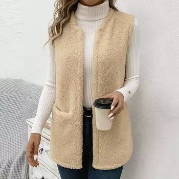 Куртки для женщин флисовые на молнии кардиганы модные с капюшоном теплая куртка L