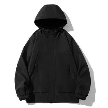 Куртки Мужская мода Лоскутные куртки с капюшоном Трендовые рабочие топы M