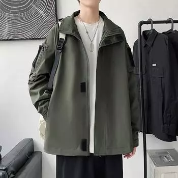 Куртки, мужская весенне-осенняя рабочая одежда с капюшоном от модных брендов, повседневная американская бейсбольная форма, топы, универсальные куртки M