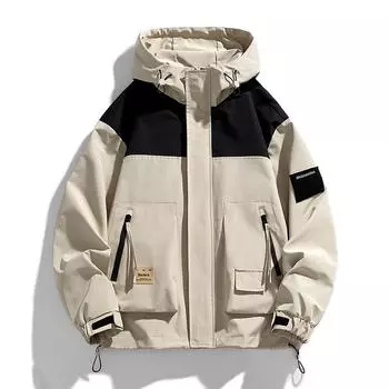 Куртки Мужские осенние куртки Красивая модная американская рабочая одежда Топы с цветными блоками Модные бренды Популярная мужская осенняя одежда L