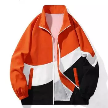 Куртки мужские осенние новые высококачественные повседневные куртки модные ветрозащитные воротник-стойка цветные спортивные топы в корейском стиле для мужчин M
