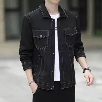 Куртки Мужские пальто Весна и осень Новые модные ветровки Повседневная универсальная тонкая мужская одежда L
