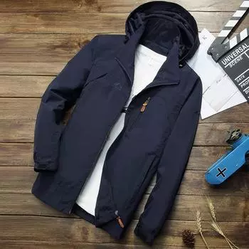 Куртки мужские весенние и осенние уличные толстовки свободные большие размеры быстросохнущие куртки мужские штурмовые топы европейские и американские ветровки M