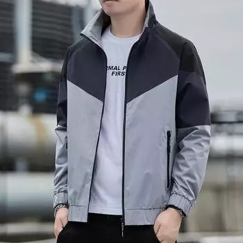 Куртки мужские весна и осень корейские модные топы осень мужские новые тонкие цветные повседневные спортивные M