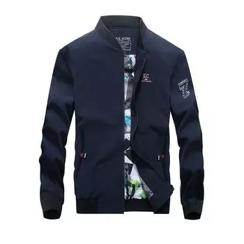 Куртки мужские весна и осень новые мужские молодежные свободные куртки больших размеров куртки с воротником-бейсболкой M