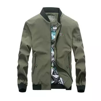 Куртки мужские весна и осень новые мужские молодежные свободные куртки больших размеров куртки с воротником-бейсболкой M