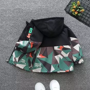 Куртки с капюшоном для мальчиков, весна-осень, детская тонкая ветровка на молнии, пальто, повседневная верхняя одежда с принтом, детская одежда 140cm зелёный